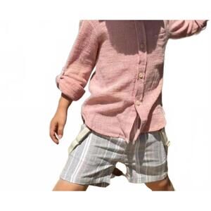 NEW ME & HENRY kids captain shorts with suspenders in grey